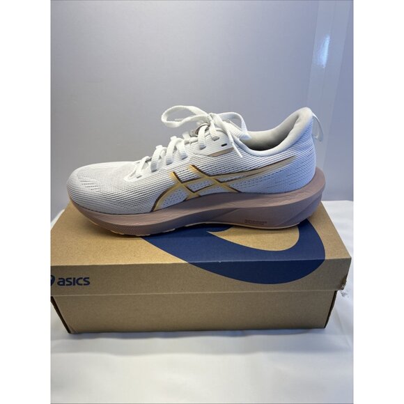 Asics Shoes - ASICS GT-1000 14 Running Shoes White/Gold/Rubble Red Women Size 9 With Box